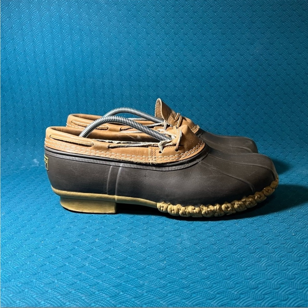 LL Bean Boot Moc Low Mens 10 Wide Brown